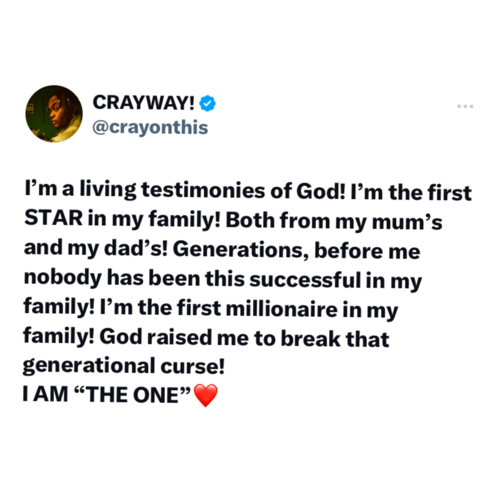 Crayon brags about being the first millionaire