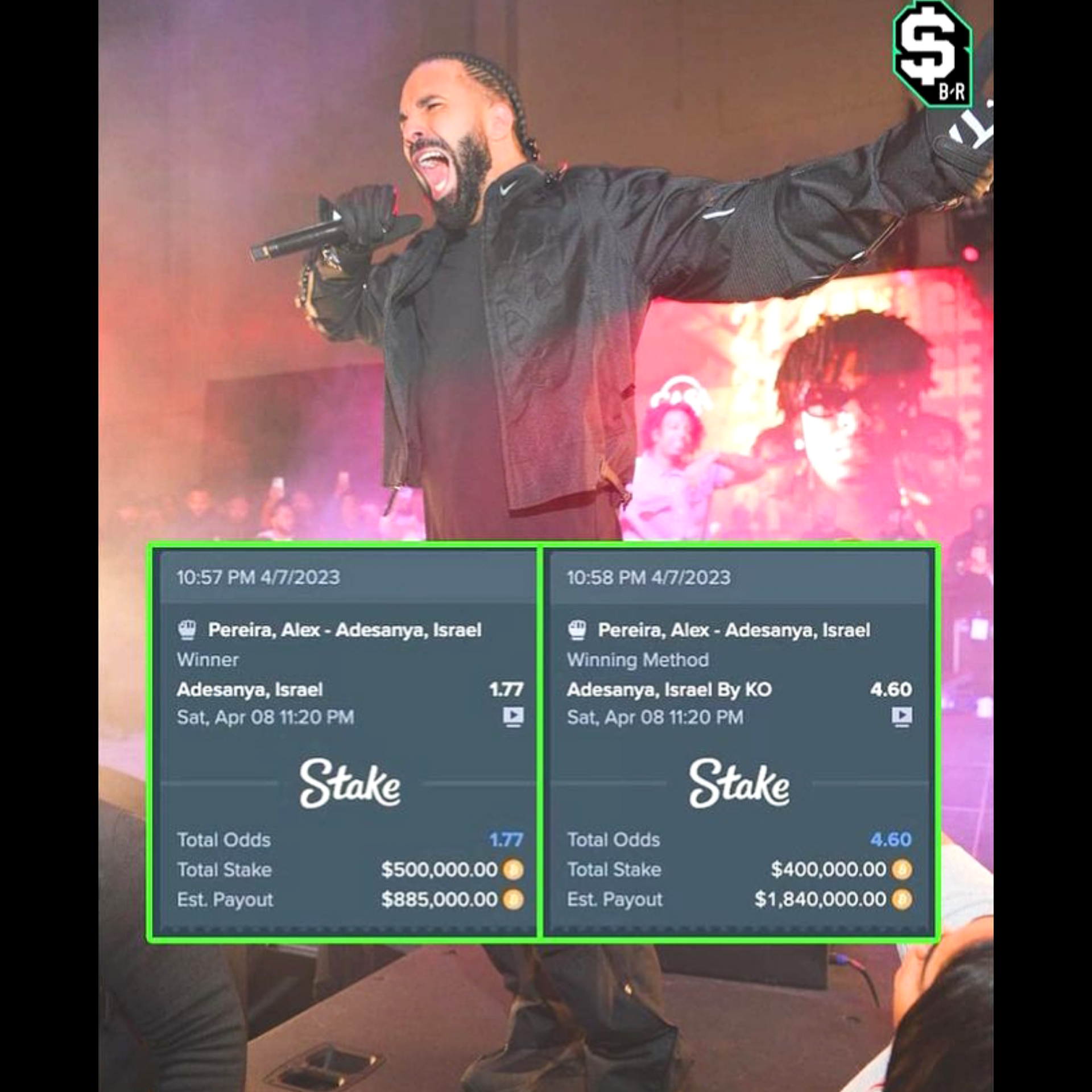 Drake won $2.7 million dollars