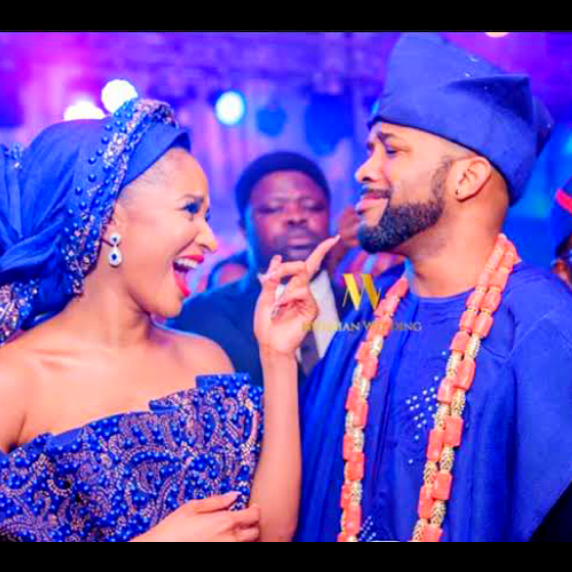 I Thank God For This Woman – Banky W Appreciates Wife Adesuwa While Preaching