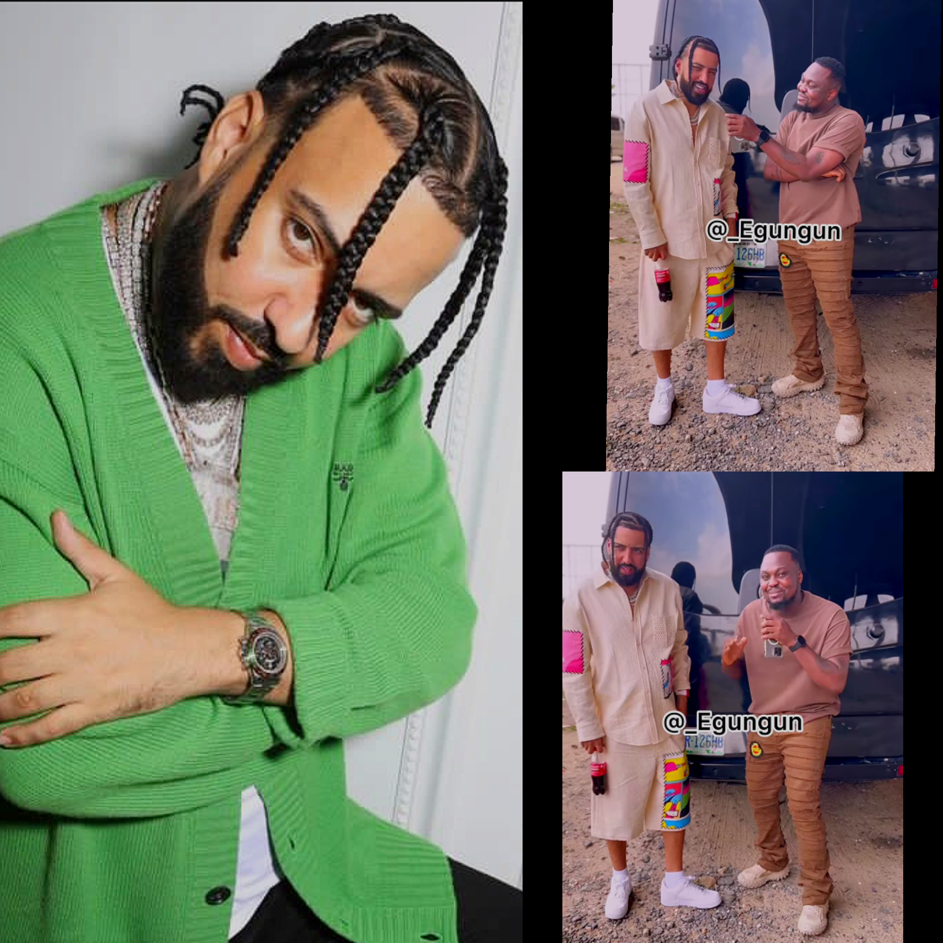 French Montana Steps Out Wearing A Million Dollar Drip In Lagos Nigeria